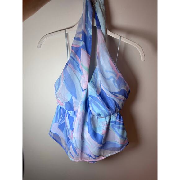 French connection geometric print pastel flowy halter top
Size 8 - Picture 3 of 11